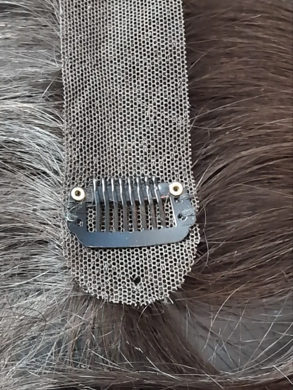 10 Inch 13x3 Dark Brown 360 Coverage Clip In Human Hair Topper With Wispy Bangs
